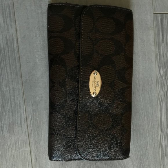 Coach Monogram Signature Leather Wallet - Picture 2 of 2